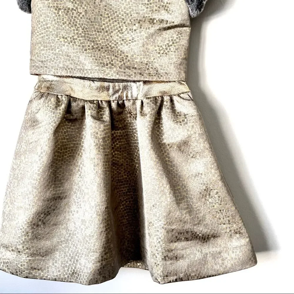 Imoga Miranda girls gold tone special occasion dress size 4